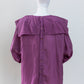 1980s Vintage Purple Silk Blouse Size M-L