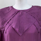 1980s Vintage Purple Silk Blouse Size M-L