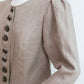 Vintage Beige Austrian Blazer with Large Buttons Size XS-S