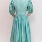 1970's Vintage Austrian Apron Blue Cotton Dress - Size XXS/XS