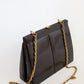 1960 Vintage Brown Snake Leather Metal Chain Purse