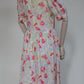 1980s Vintage Laura Ashley cotton floral midi dress- Size S