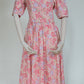 1980s Vintage Laura Ashley cotton floral midi dress- Size S