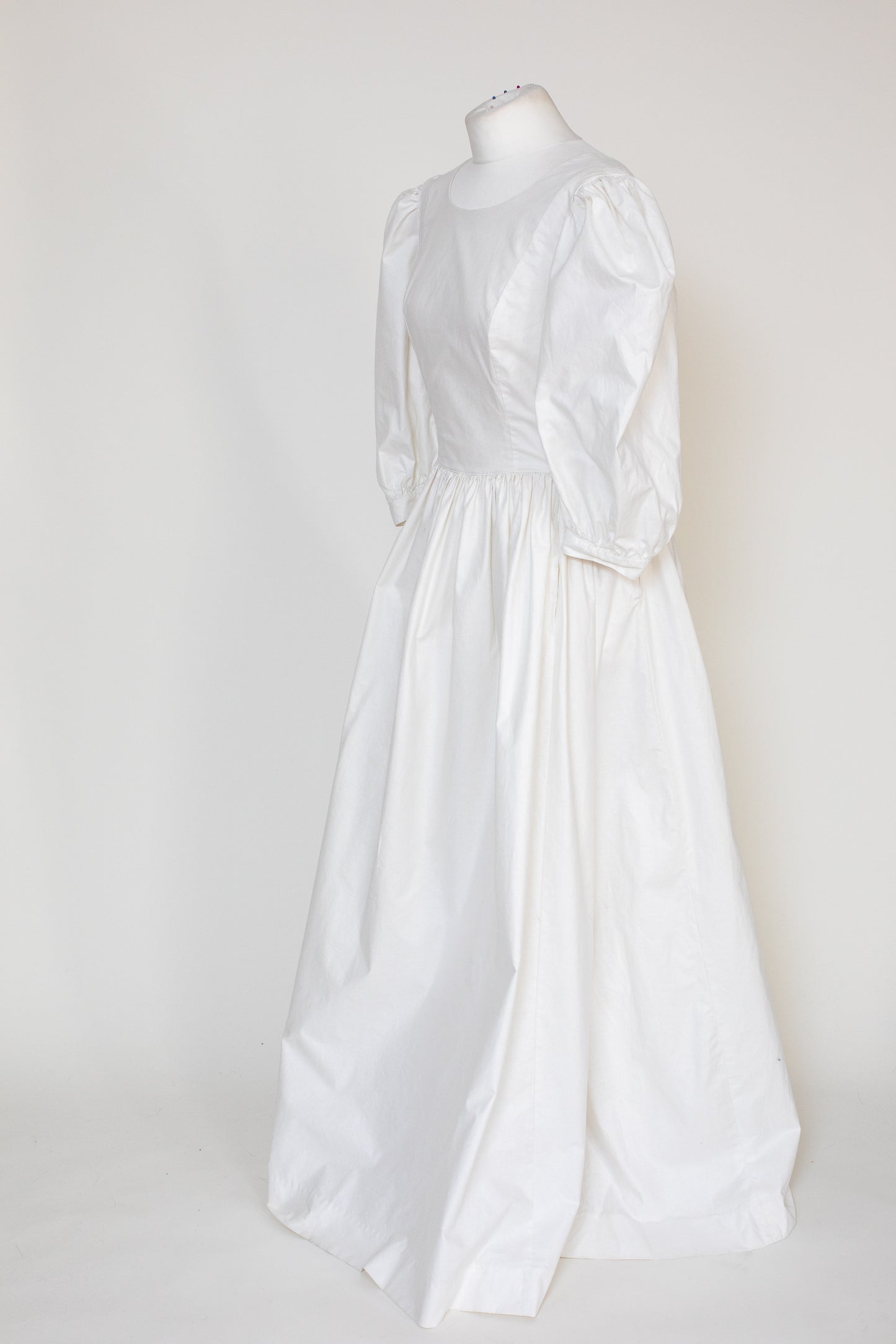 1980s Vintage Laura Ashley white wedding dress- Size M
